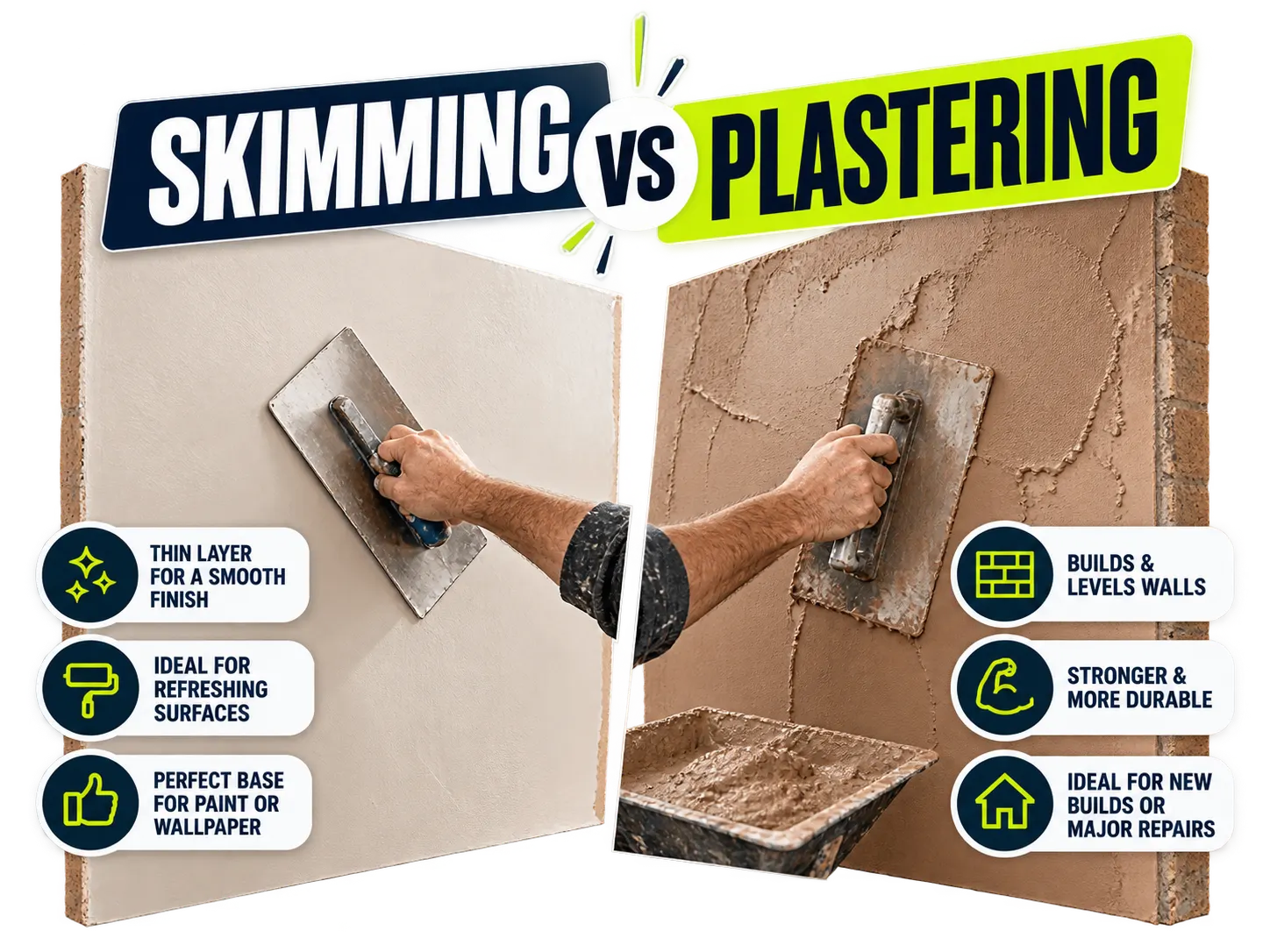 Skimming vs Plastering: What’s the Difference? — article image