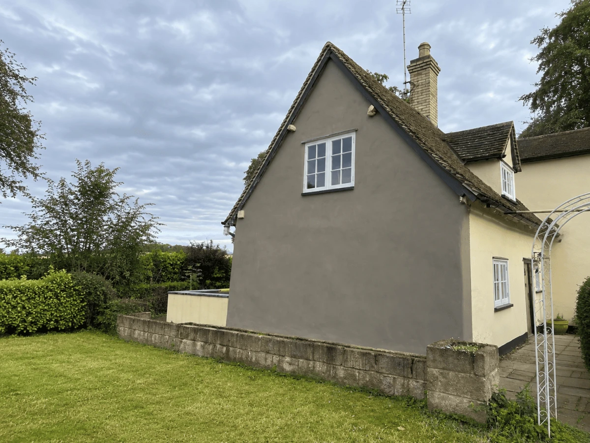 Lime Rendering to Gable & Front Elevation — completed project