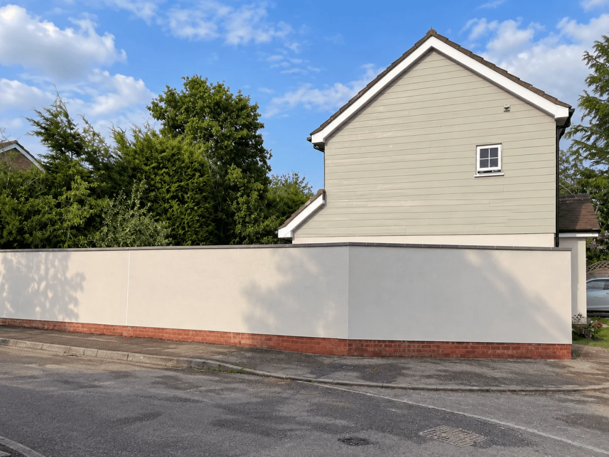 Monocouche Garden Wall Rendering — completed project