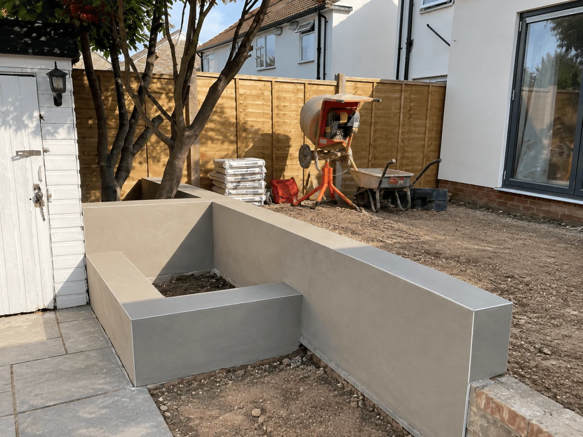 Rendered Garden Wall Transformation — completed project