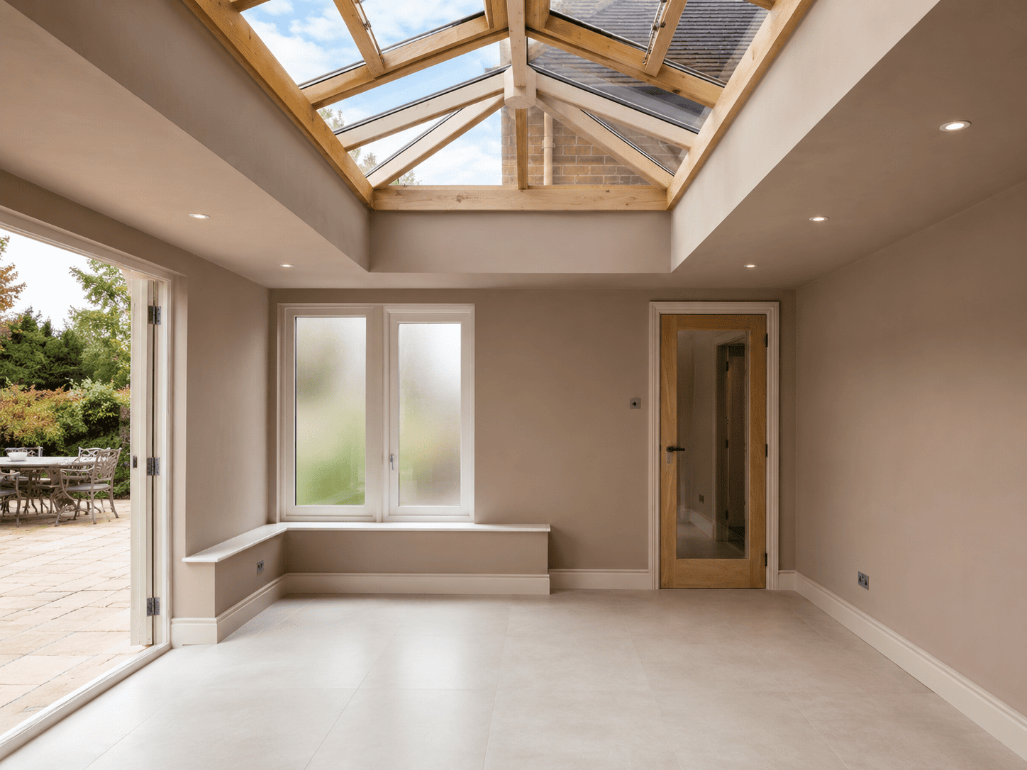 Extension & Roof Lantern Plastering — completed project