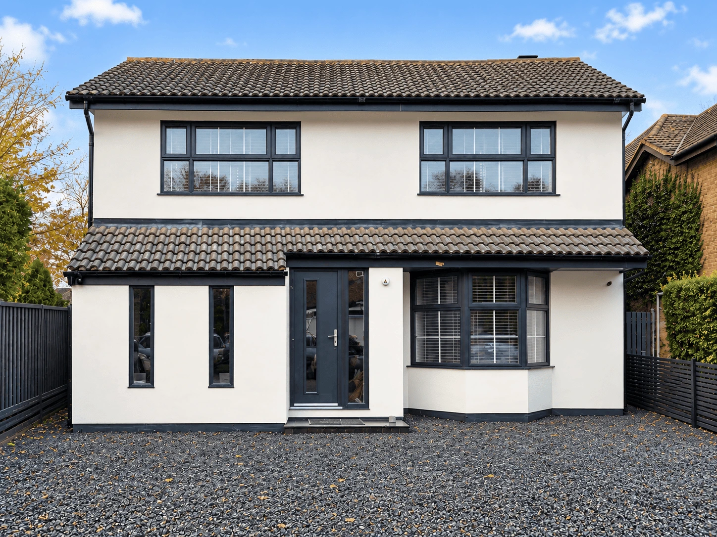 Completed rendered family home